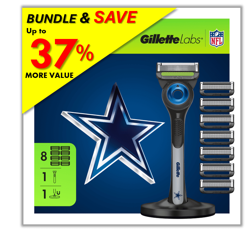 Exclusive Gillette Labs Official Cowboys Gameday Razor Bundle
