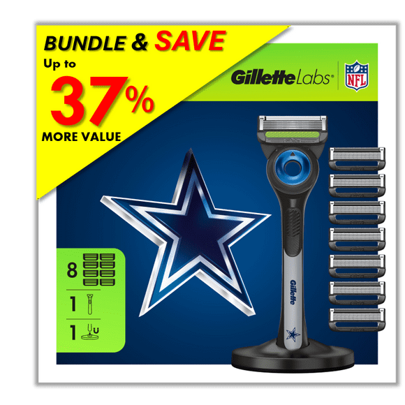 Exclusive Gillette Labs Official Cowboys Gameday Razor Bundle