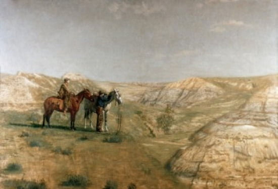 Cowboys in the Badland 1887 Thomas Eakins (1844-1916 American) Canvas Art - Thomas Eakins (18 x 24)