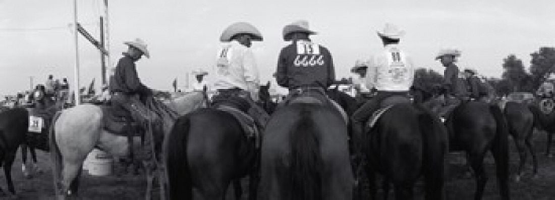 Cowboys on horses at rodeo Wichita Falls Texas USA Canvas Art - Panoramic Images (36 x 13)