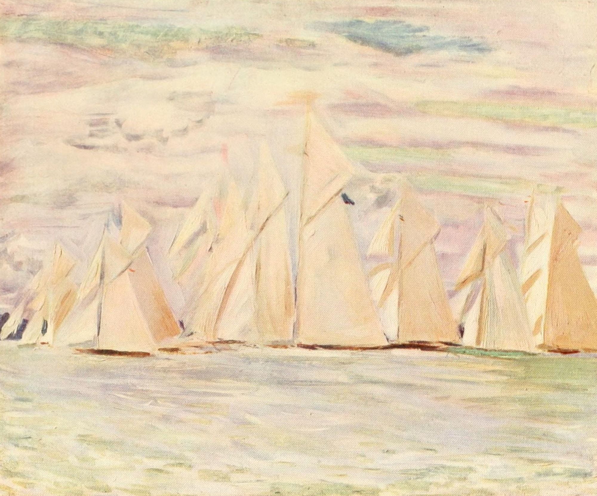 Cowes Regatta Canvas Art - Paul Csar Helleu (24 x 36)