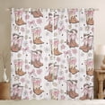 thumbnail image 1 of Cowgirl 52"Wx84"L 2 Panels Curtains & Drapes Western Hat 30%-50% Blackout Curtains Pink Cowboy Boots Skull Curtains Cute Glitter Starry Window Curtains Woman Teens Bedroom Decor, 1 of 5