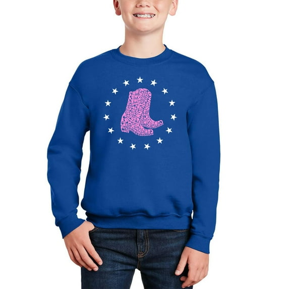 Cowgirl Boots - Boy's Word Art Crewneck Sweatshirt