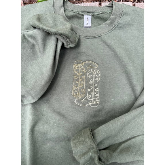Cowgirl Boots Embroidered Sweatshirt
