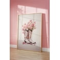 thumbnail image 1 of Cowgirl Boots Floral Print, Neutral Western Wall Art Home Decor #2418, Unframed Canvas Size 24x36, 1 of 4