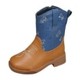 thumbnail image 1 of Cowgirl Boots for Girls Boys Cowboy Boots Kids Western Mid Calf Riding Shoes for Toddler Little Big Kid, 1 of 5