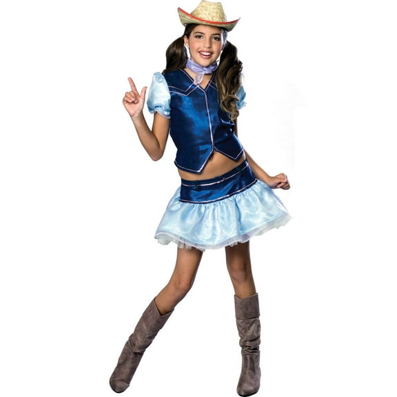 Cowgirl Bratz Sheriff Girl Wild West Blue Fancy Dress Up Halloween Child Costume