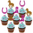 thumbnail image 1 of Cowgirl Cake Decorations 24 Pack with Boot, Horse Cake Toppers for Western Cowgirl Party Decorations or Baby Shower Supplies, 1st 2nd 3rd Birthday, 1 of 8