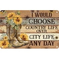 thumbnail image 1 of Cowgirl Choose Country Life Retro Metal Tin Sign Vintage Aluminum Sign for Home Decor Room Metal Decor 12x16 Inch, 1 of 5