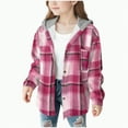 thumbnail image 1 of Cowgirl Costume For Girls Girls Plaid Shirt Girls Flannel Long Sleeve Shirts Button Down Plaid Shacket Jackets Casual Blouses Tops, 1 of 5