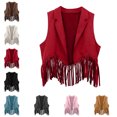 thumbnail image 1 of Cowgirl Tween Sleeveless Western Vest Retro 70s Outfits for Girls, 1 of 4