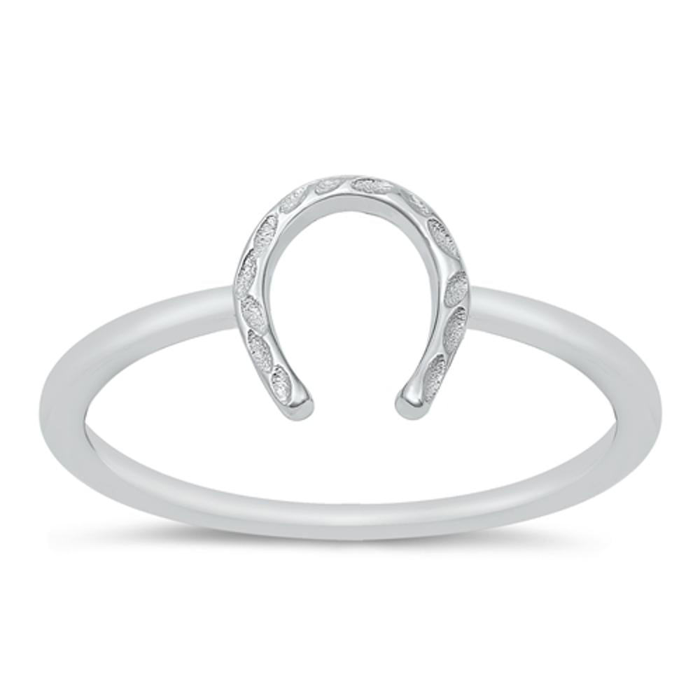 Cowgirl Country Horseshoe Ring .925 Sterling Silver Band Jewelry Female ...