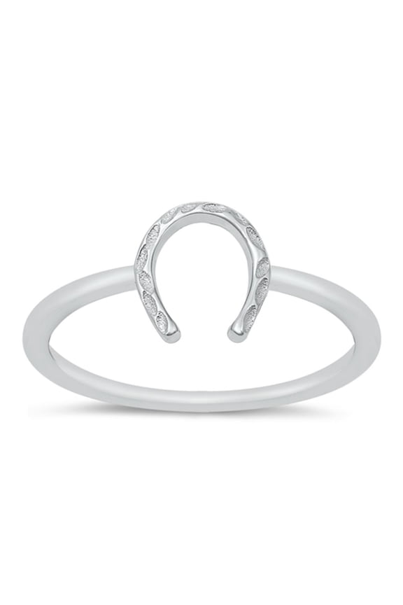 Cowgirl Country Horseshoe Ring .925 Sterling Silver Band Jewelry Female Male Unisex Size 8