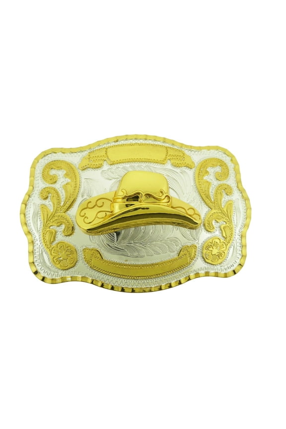 Cowgirl Cowboy Hat Belt Buckle Western Ranchero Rodeo Texans Big Costume Accessory