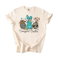 thumbnail image 1 of Cowgirl Easter Bunnies Shirt for Women and Teens Western Cow Print Hat and Bunny Tee Ivory Shirt Adult Medium, 1 of 4