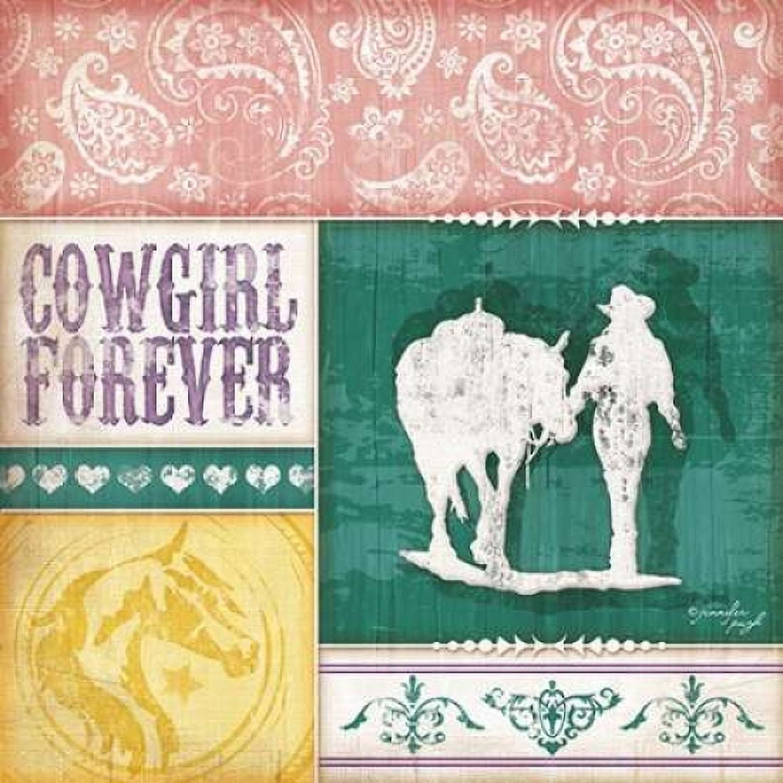 Cowgirl Forever Canvas Art - Jennifer Pugh (24 x 24)