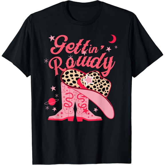 Cowgirl Getting Rowdy Getting Hitched Nashville Bachelorette Party T-Shirt
