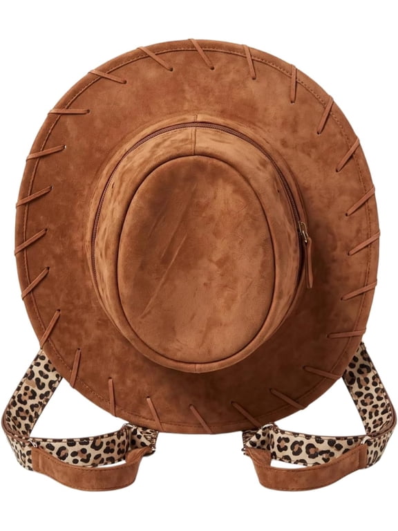 Cowgirl Hat Backpack, Hat Shaped Western Style Bag for Country Concert, Music Festival, Rodeo, Travel Casual Daypack, Novelty Fashion Statement Backpack