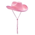 thumbnail image 1 of Cowgirl Hat Felt Cowboy Hat for Women Fluffy Feather  Brim Shiny Crown Sequins Retro Cap Western Party, 1 of 9