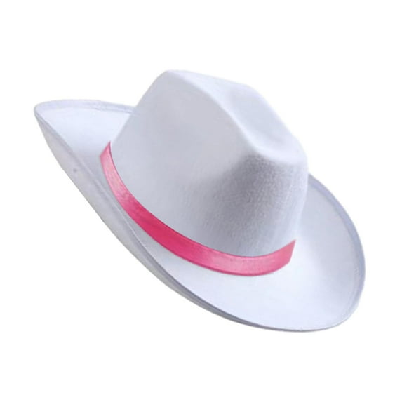 Cowgirl Hats Cap Decor Jazz Hat Western Cowboy Hat for Men Women Teens Pink