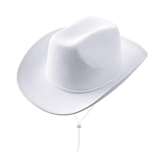 Cowgirl Hats Comfortable Western Cowboy Hat for Party Carnival Unisex Adults white