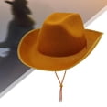 thumbnail image 1 of Cowgirl Hats Western Cowboy Hat Decor Western Cap Costume Accessories Jazz Hat Sun Hat for Club Carnival Unisex Adults Role Play Performance brown, 1 of 8