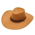 thumbnail image 1 of Cowgirl Hats Women Classic Outdoor Fedora Hats Khaki Cowboy Hats Fashion Hats for Men One Size, 1 of 2