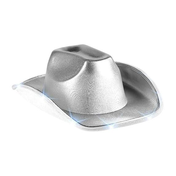Men's Cowboy Hats Leather Cowboy Hat Silver Cowboy Hat Stylish Hats for Men One Size