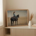 thumbnail image 1 of Cowgirl On Horse Wall Art – Western Prairie Ride Print For Rustic Country Decor, Vintage Style Horseback Landscape Scene Wall Art, Modern Wall Decor, 16x24 UNFRAMED, 1 of 2