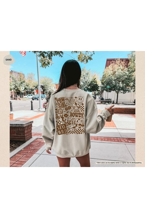 Cowgirl Howdy Stay Wild Sweatshirt, Trendy Western Hoodie, Country Lover, Concert Sweater, Southern Sweatshirt, Retro Cowgirl, Texas Gift SWEATSHIRT All Size S-5XL