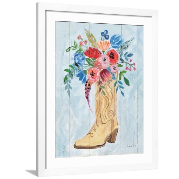 Art.com Cowgirl II Art Print by Farida Zaman, White Frame Wall Art, 32" x 40"