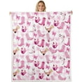 thumbnail image 1 of Cowgirl Princess Kids Throw Blanket,Dreamy Bowknot Cowboy Boots Disco Ball Bed Blanket for Girls Women,Geometric Plaids Patch Fleece Blanket,Pink Fuzzy Blanket,40 x 50 Inches, 1 of 5