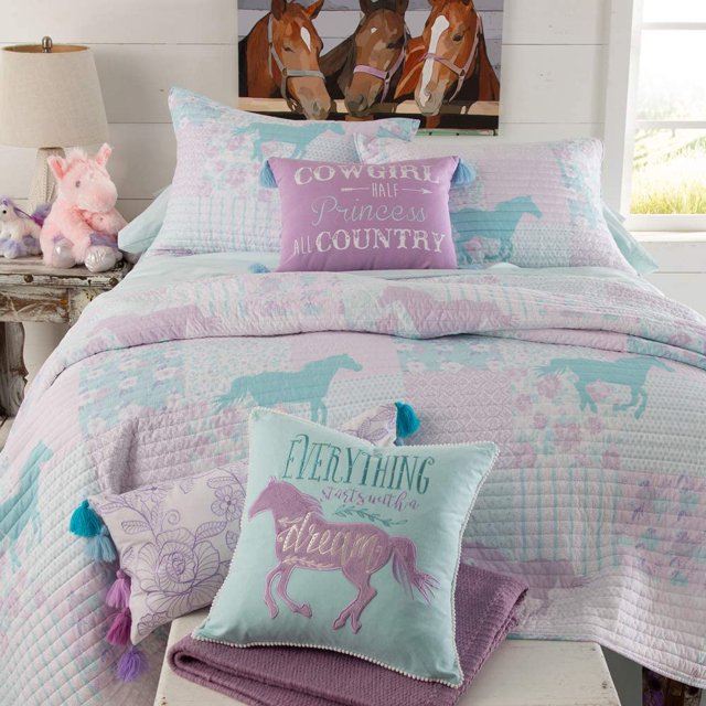 Cowgirl Princess Pony Patchwork (Bed in Bag) 8 Piece Bedding Set