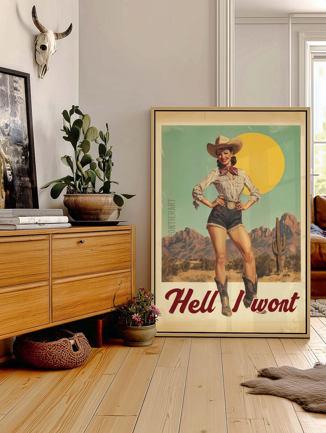 Pinup Rodeo Cowgirl, Retro Western Wall Art, Pinup Cowgirl Decor, Vintage Rodeo ...