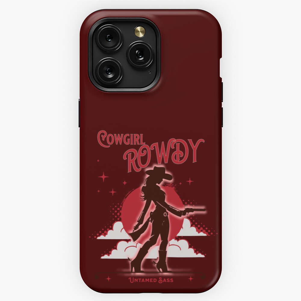Cell Phone Case Rodeo Cowgirl Rowdy Western Rodeo Spirit Art iPhone Case 17 to 11 Pro Max ...