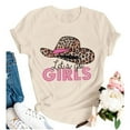 thumbnail image 1 of Cowgirl Shirt Western T-Shirts for Women Let's Go Girls Short Sleeve Crewneck Tees Party Country Graphic Tops, 1 of 2