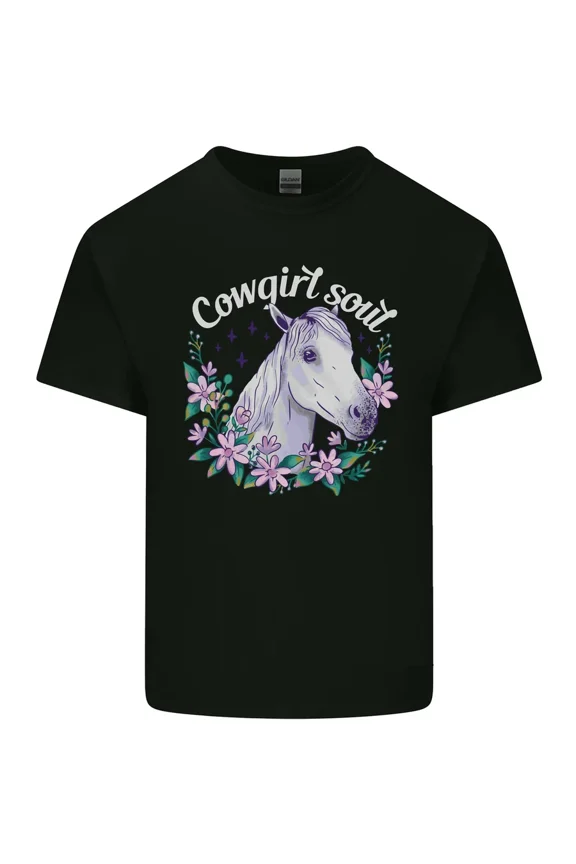 Cowgirl Soul Equestrian Horse Rider Graphic Light Cotton Tee Shirt Tee,for unisex up to 5XL