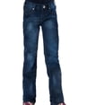 thumbnail image 1 of Cowgirl Tuff Western Denim Jeans Girls Shimmer 5 Reg Dark Wash GJSHMB, 1 of 4
