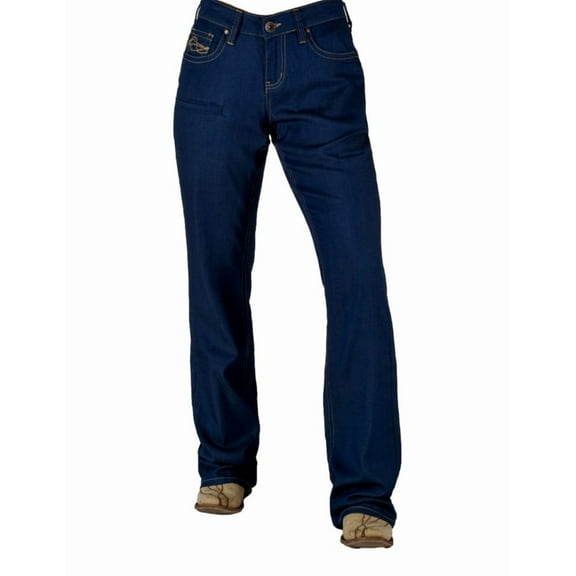 Cowgirl Tuff Western Jeans Womens Breathe 35 Reg Dark Wash JULCLD