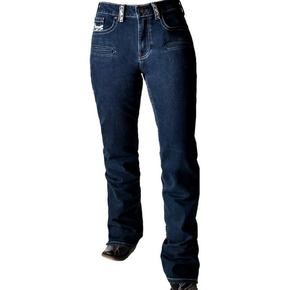 Cowgirl Tuff Western Jeans Womens XOXO 33 Short Medium Wash JXOXON