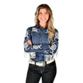 thumbnail image 1 of Cowgirl Tuff Western Shirt Womens L/S Aztec Fringe M Navy 100693, 1 of 2