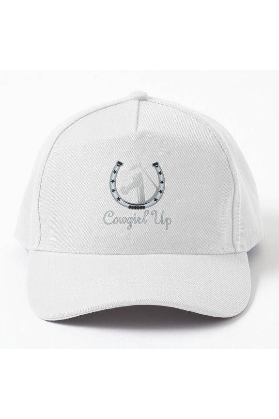Cowgirl Up Mule Baseball Hat, Western Mule Head Statement Graphic Design, Classic Cap