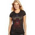 thumbnail image 1 of Cowgirl Up Womens Black Cotton S/S T-Shirt For Life Washed Scoop M, 1 of 2