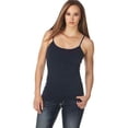 thumbnail image 1 of Cowgirl Up Womens Navy Cotton Blend Cami Tank Top Satin Trimmed S, 1 of 2