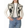 thumbnail image 1 of Cowgirl Vest Western Outfit for Women Embroidery Vest Sleeveless Cropped Cardigan Boho Top White L, 1 of 7