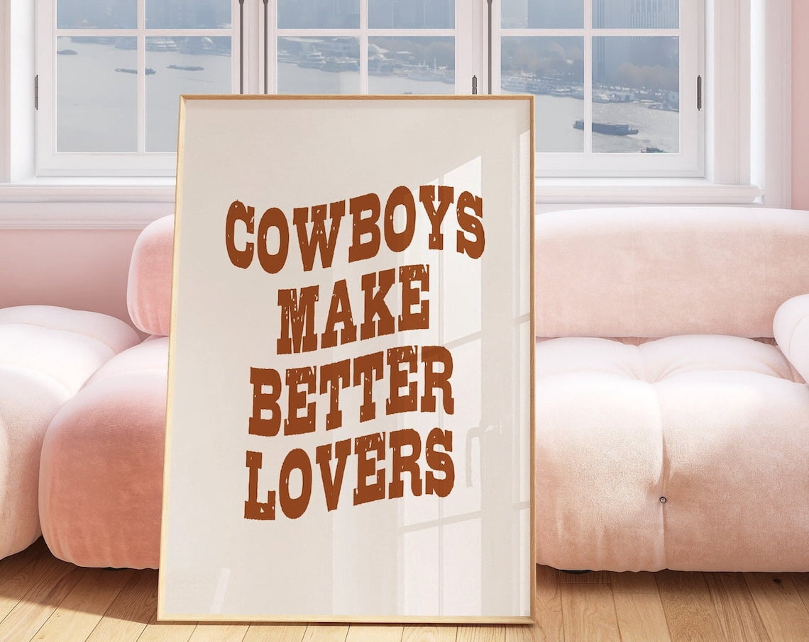 Cowgirl Wall Art Print, Western Inspired Gallery Decor - Walmart.com