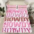 thumbnail image 1 of Cowgirl Western Bedding Set Hot Pink Room Decor, Preppy Howdy Cheetah Leopard Print Twin Bed Sheets, Girly Trendy Decorations Fitted Sheet Western Bedroom Decor for Girls College Dorm,Cowgirl Gifts, 1 of 5