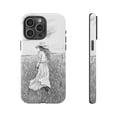 thumbnail image 1 of Cowgirl Woman in Field Beautiful Dress Black White Drawing Artistic Phone Case with iPhone 11 to 17 Pro Max, 1 of 2