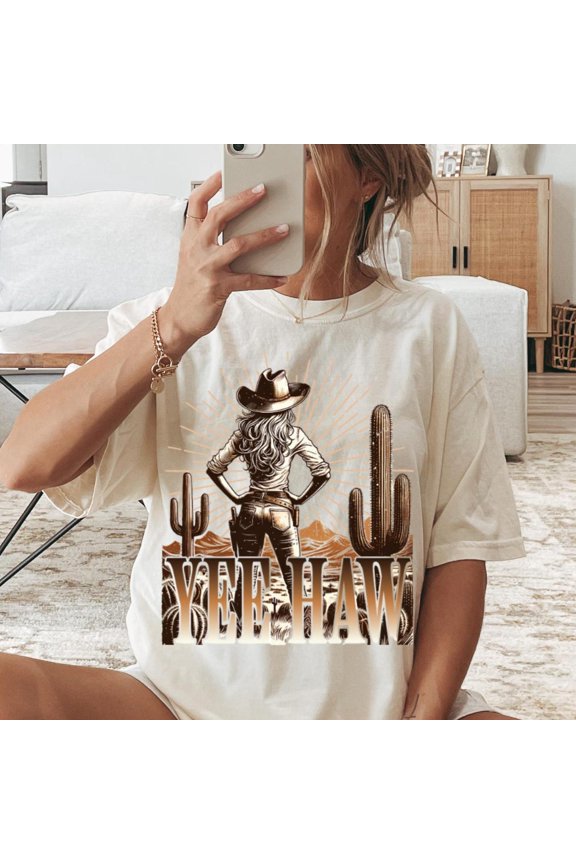 Cowgirl Yeehaw shirt, Western Shirt, Country Music Tee, Rodeo Tee, Vintage Ranch Shirt