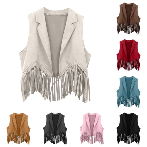 Cowgirls for Girls Sleeveless Western Vest Retro Western Wear for Girls
